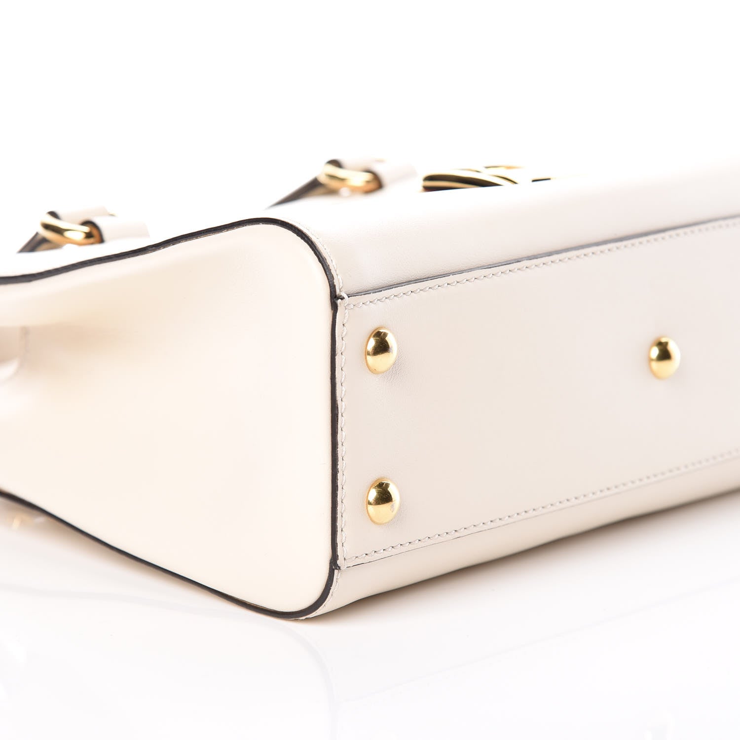Gucci Calfskin Medium Sylvie Top Handle Tote White 5 of 9