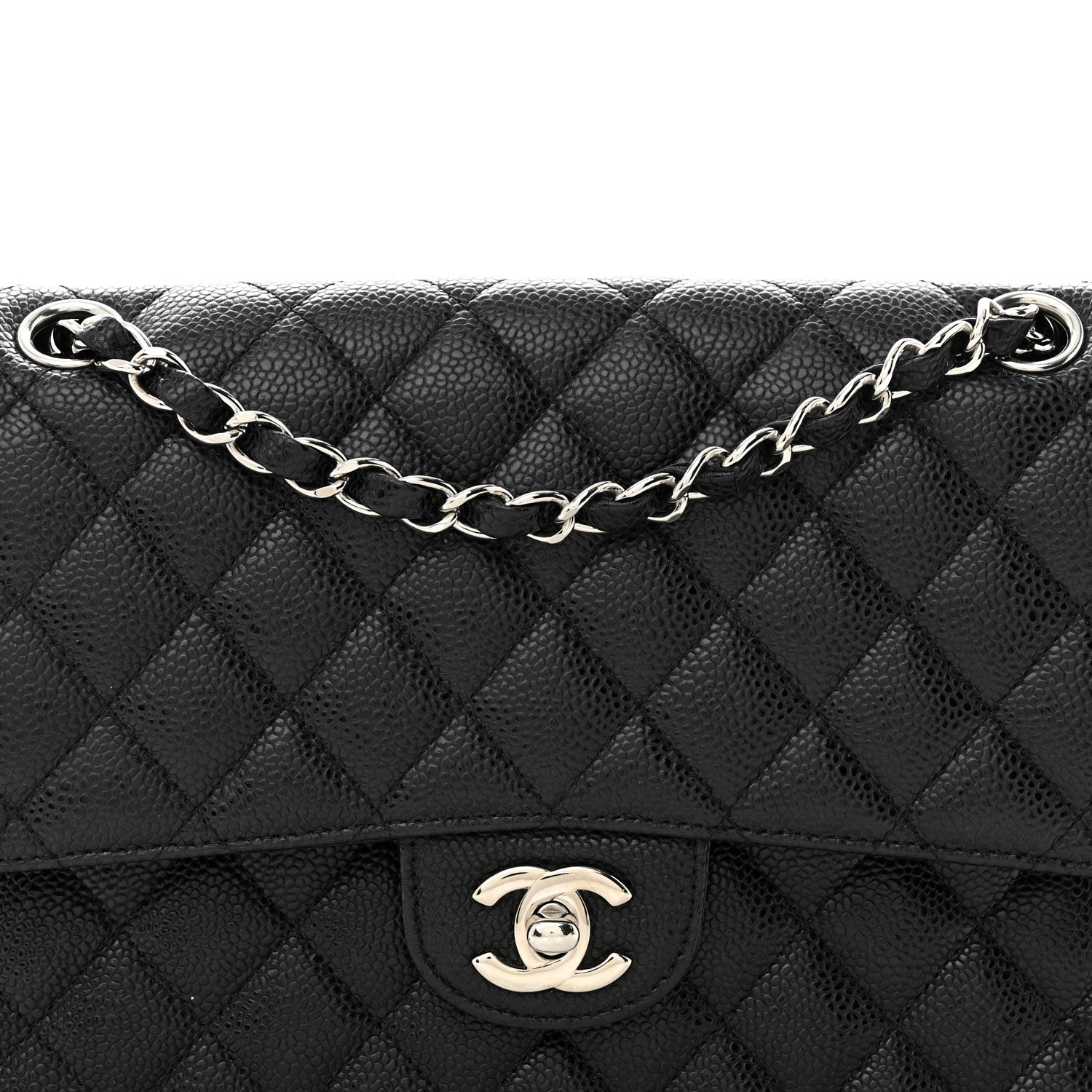 Chanel Caviar Quilted Medium Double Flap Black 8 of 15