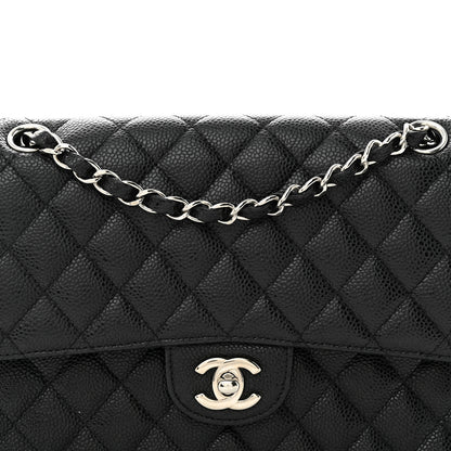 Chanel Caviar Quilted Medium Double Flap Black 8 of 15