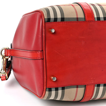 Burberry Horseferry Check Medium Alchester Bowling Bag Red 8 of 16