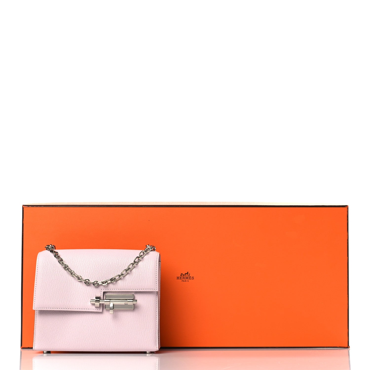 Hermes Chevre Chamkila Mini Verrou Chaine Bag Mauve Pale 10 of 10