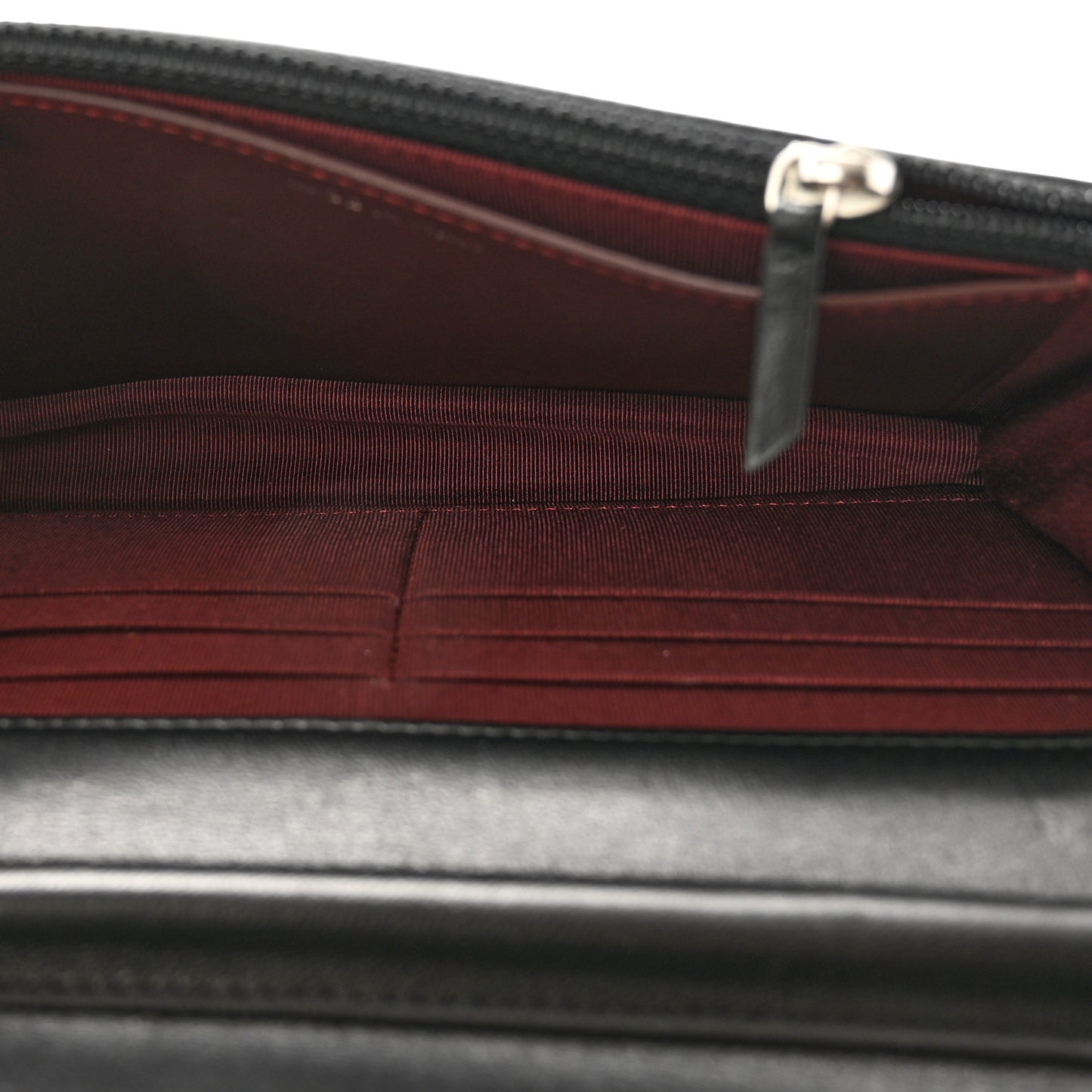 Lambskin Quilted Wallet On Chain WOC Black