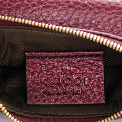 Gucci Metallic Pebbled Calfskin Soho Key Case Burgundy 6 of 7
