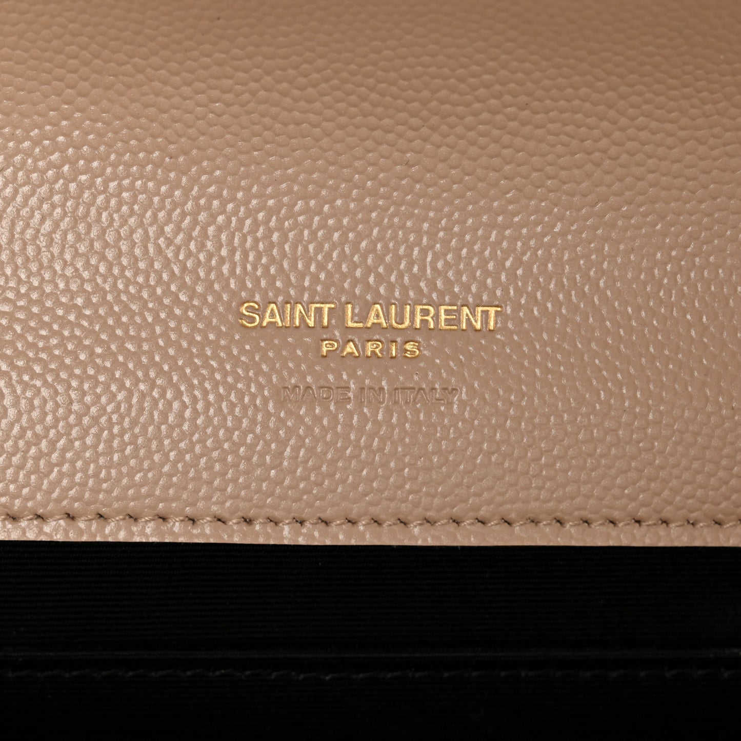 Grain De Poudre Matelasse Chevron Monogram Envelope Clutch Dark Beige