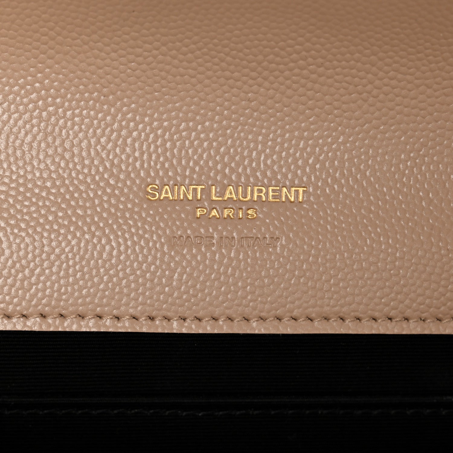Saint Laurent Grain De Poudre Matelasse Chevron Monogram Envelope Clutch Dark Beige 6 of 13