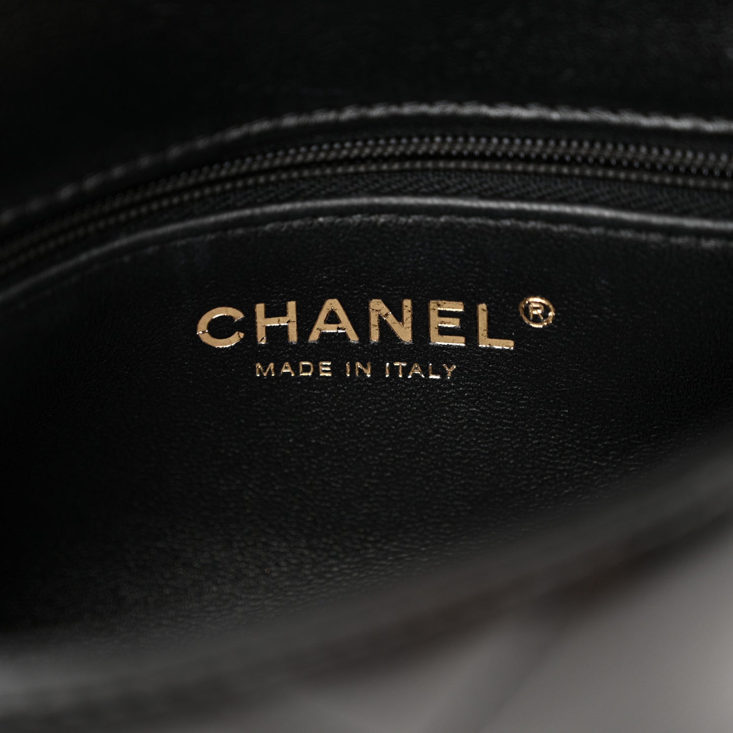 Shiny Lambskin Quilted Mini Sweetheart Flap Black