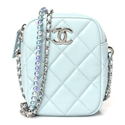 Chanel Lambskin Quilted Vertical My Perfect Camera Case Light Blue 1 of 10