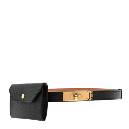 Hermes Epsom Kelly Pocket Belt Black 1 of 7