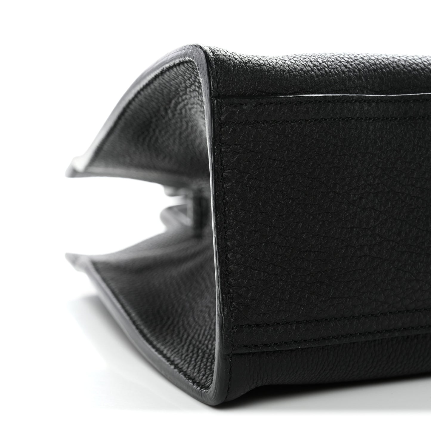 Soft Calfskin Small Jackie Top Handle Bag Black