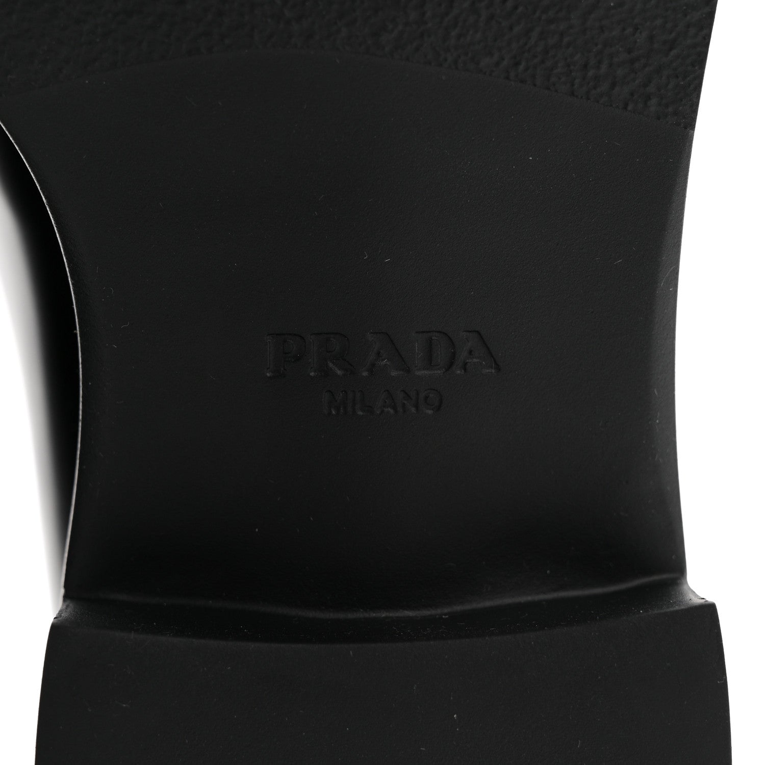 Prada Spazzolato Metal Triangle Logo 50mm Loafers 37 Black 7 of 9