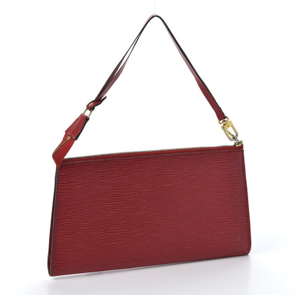 Louis Vuitton Epi Pochette Accessories 24 Castillan Red 2 of 10