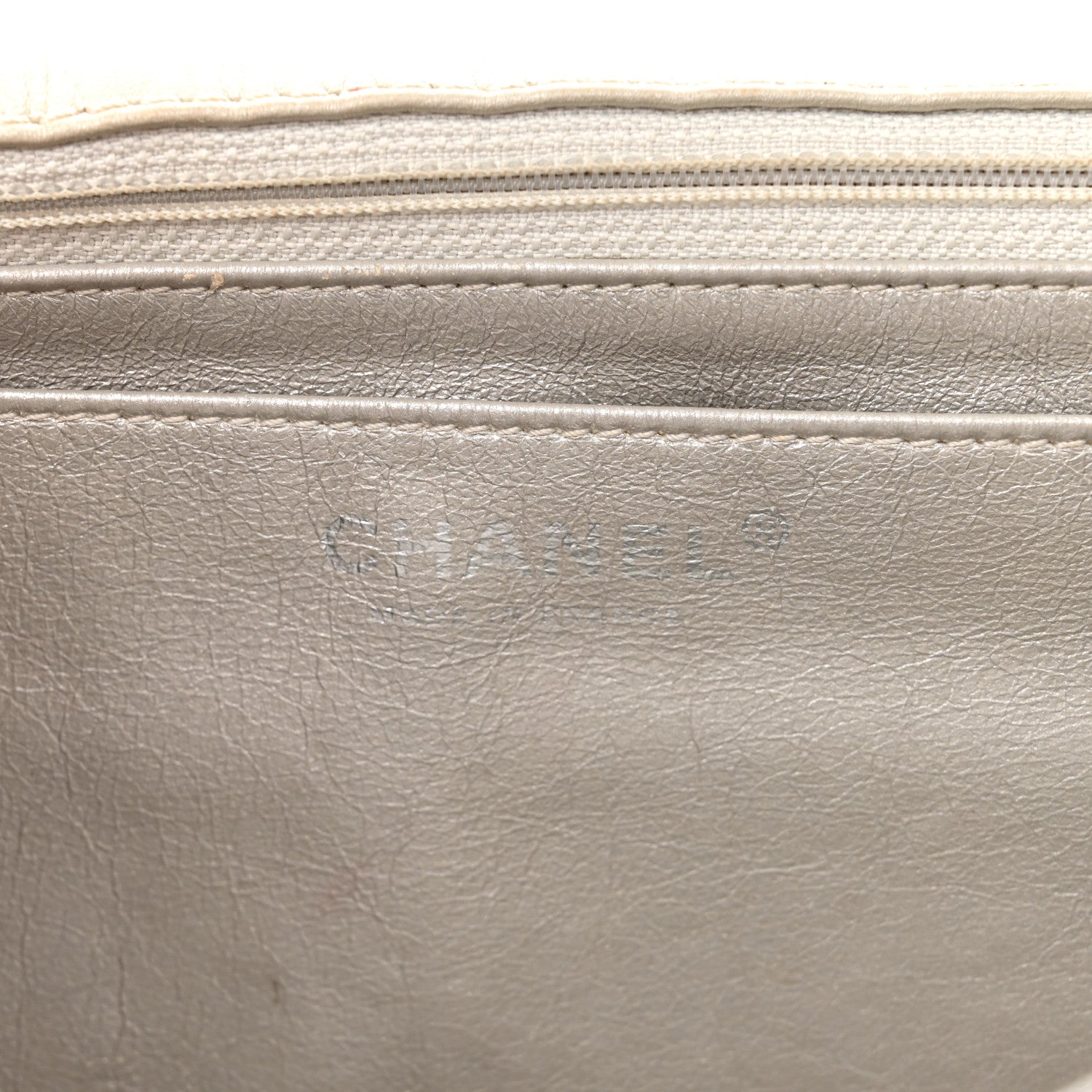 Chanel Metallic Lambskin Quilted Maxi Single Flap Silver 6 of 14