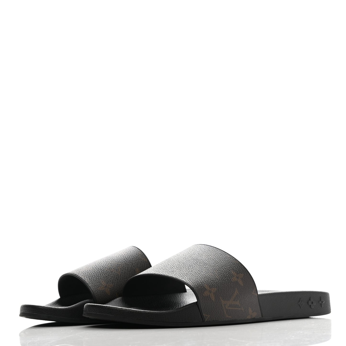 Rubber Monogram Mens Waterfront Mules 8 Macassar