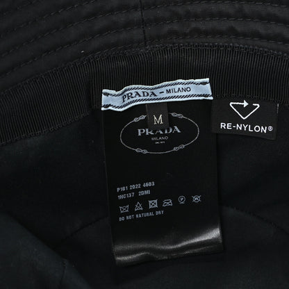 Prada Re-Nylon Metal Triangle Logo Bucket Hat M Black 8 of 9