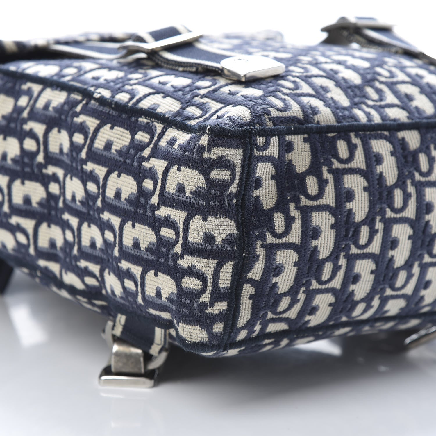 Christian Dior Oblique Backpack Blue White 8 of 10