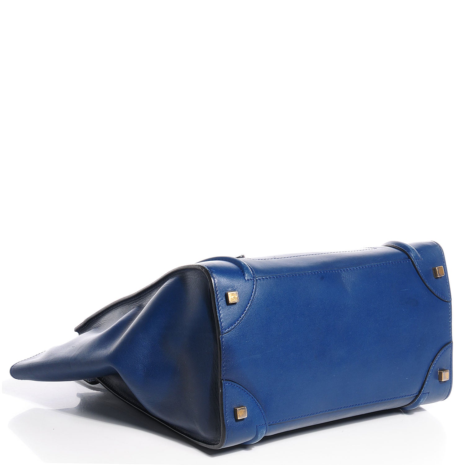 Celine Smooth Calfskin Mini Luggage Ocean Blue 4 of 8