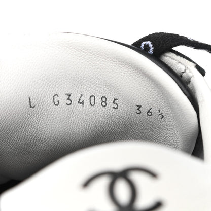 Chanel Calfskin CC Womens Sneakers 36.5 Black 18 of 18