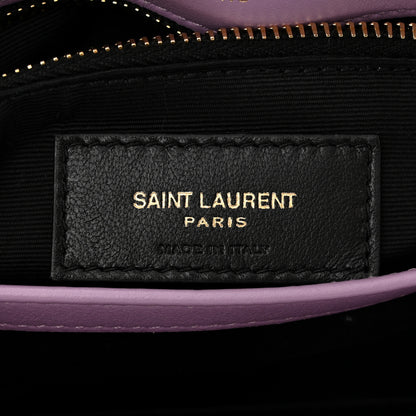 Saint Laurent Denim Y Quilted Monogram Toy Loulou Crossbody Bag Bleached Lilac 6 of 13