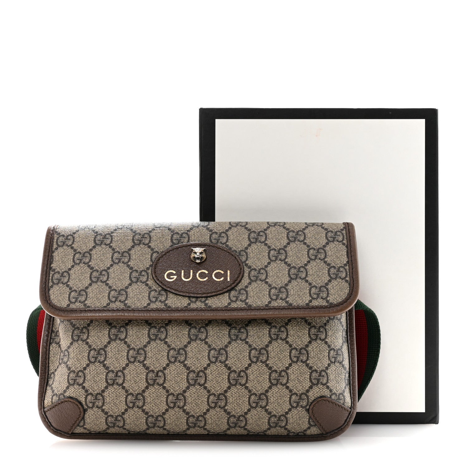 Gucci GG Supreme Monogram Neo Vintage Web Belt Bag Brown 13 of 13