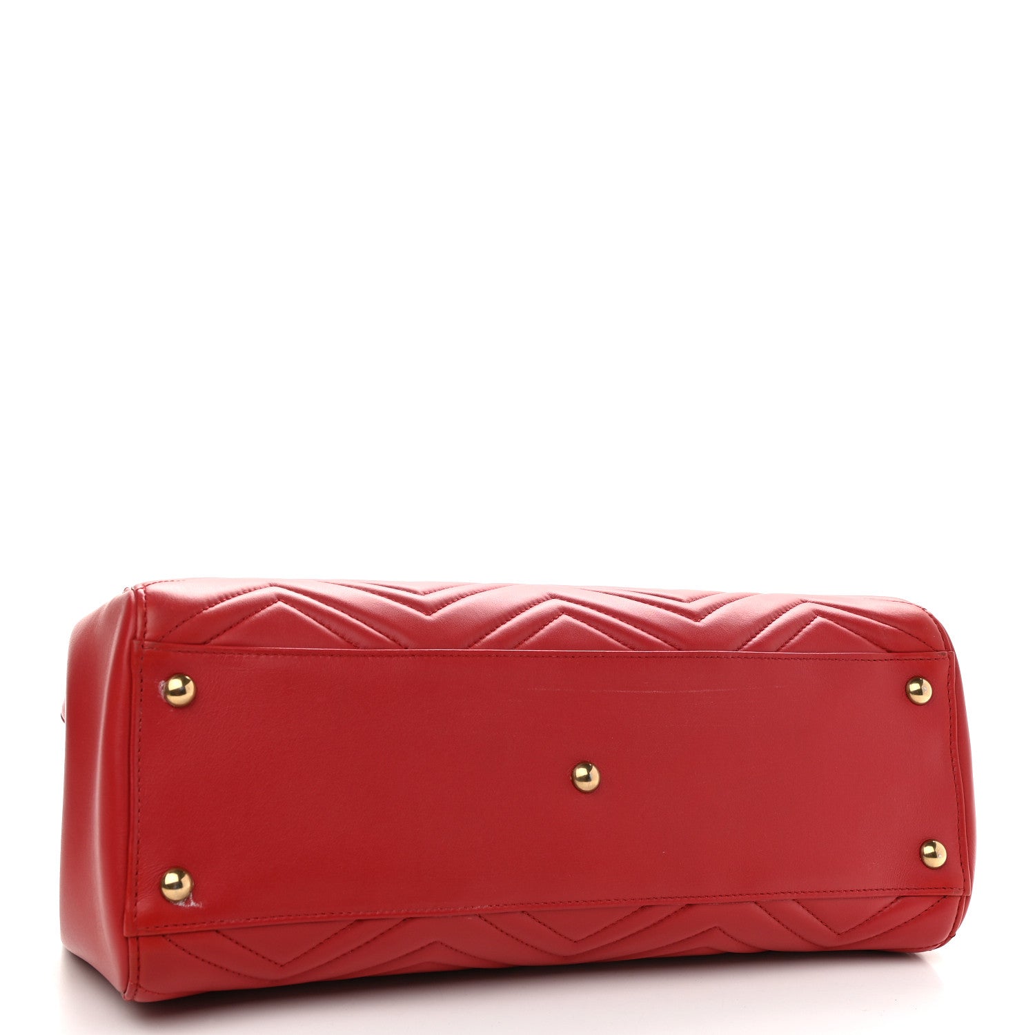 Gucci Calfskin Matelasse Medium GG Marmont Tote Hibiscus Red 4 of 15