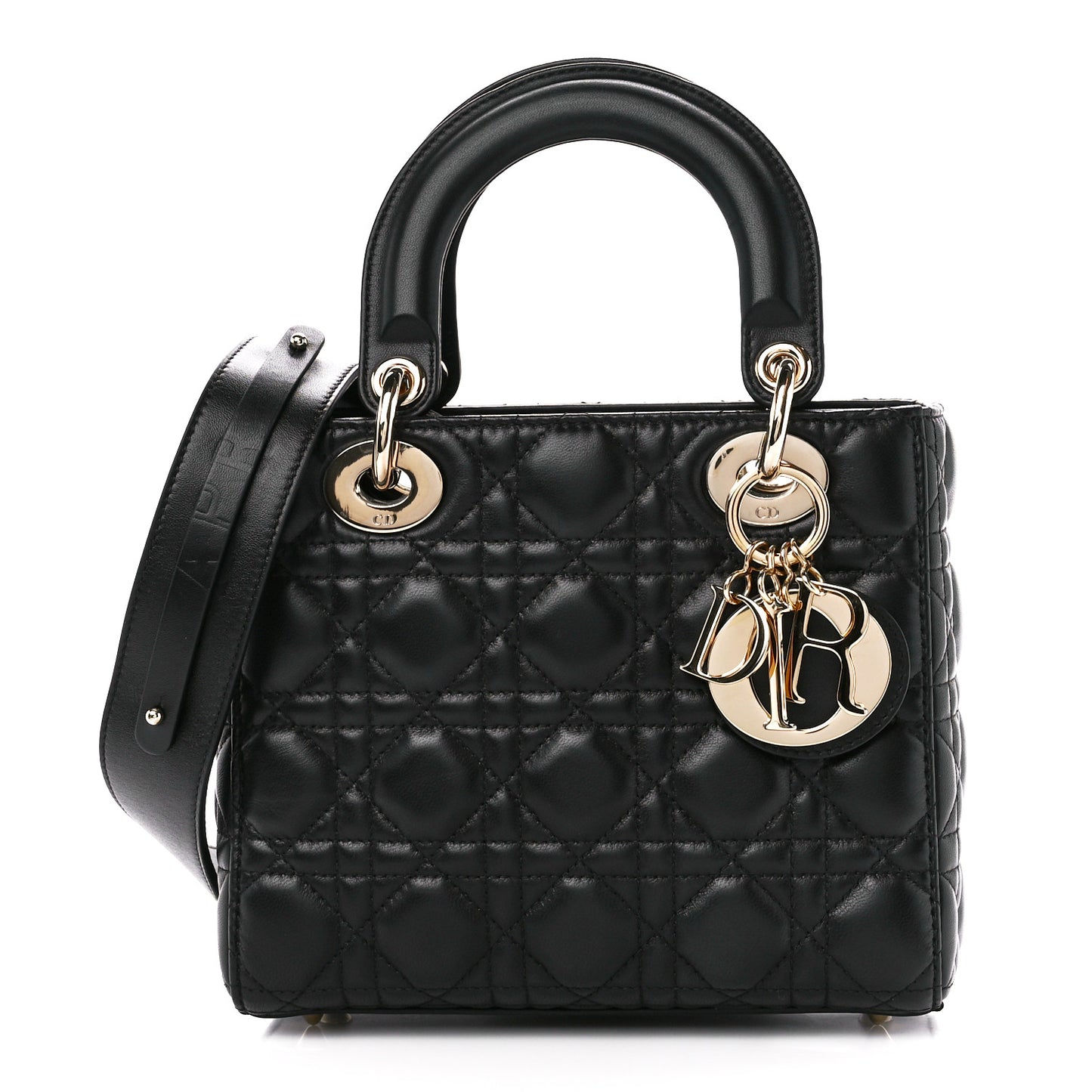 Lambskin Cannage Small My ABCDior Lady Dior Black