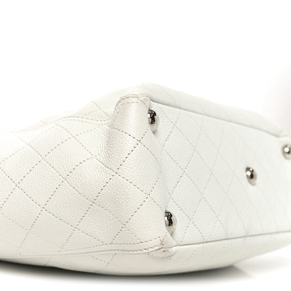 Chanel Caviar Stitched CC Pocket Tote White 9 of 10