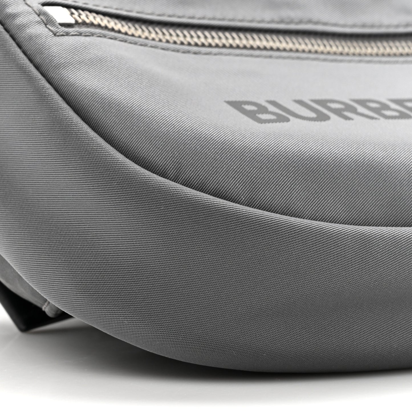 Econyl Logo Print Small Cannon Bum Bag Charcoal Grey