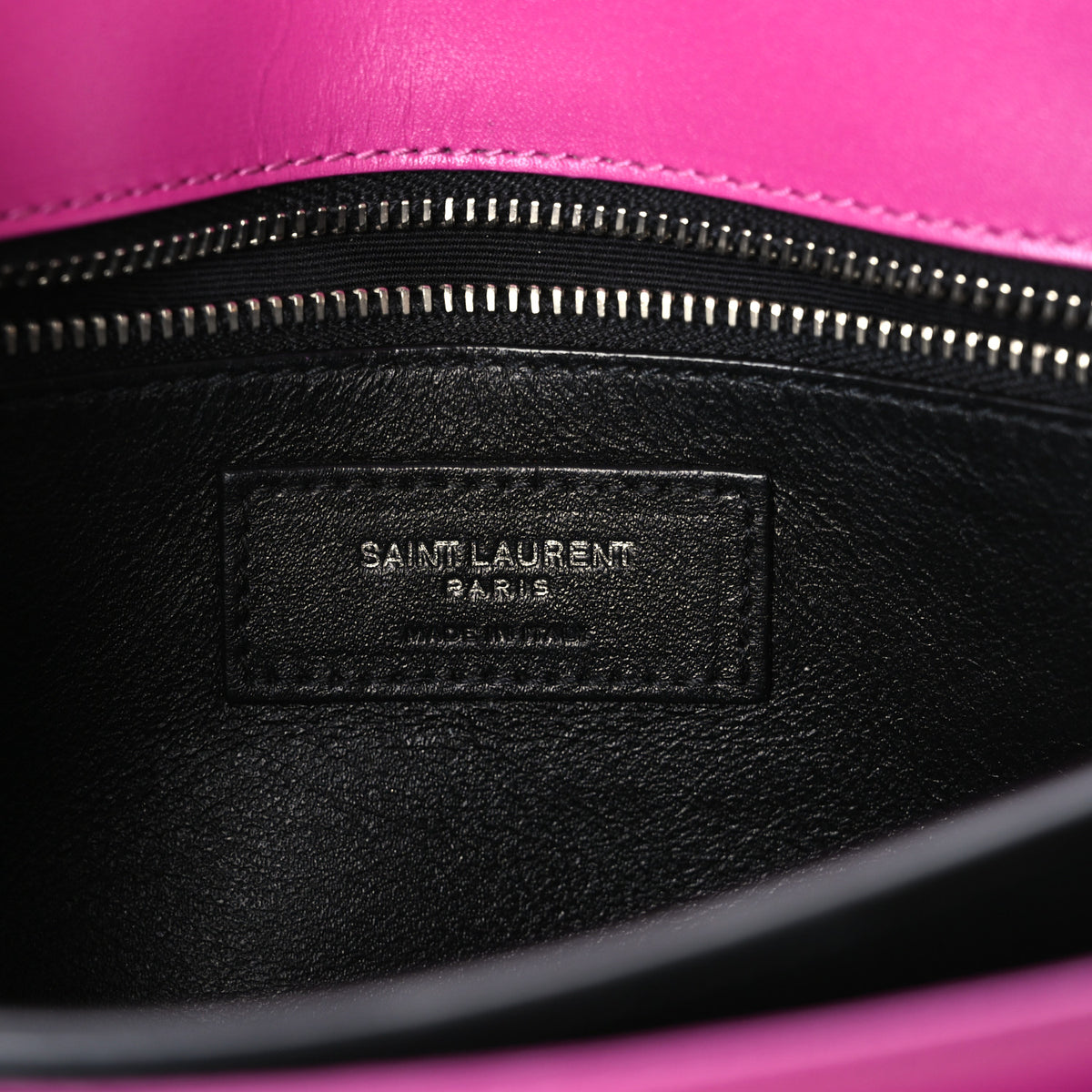 Smooth Calfskin Monogram Cassandra Clasp Bag Electric Fuchsia