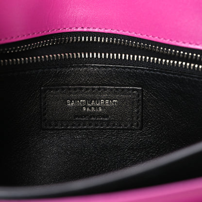 Saint Laurent Smooth Calfskin Monogram Cassandra Clasp Bag Electric Fuchsia 6 of 12