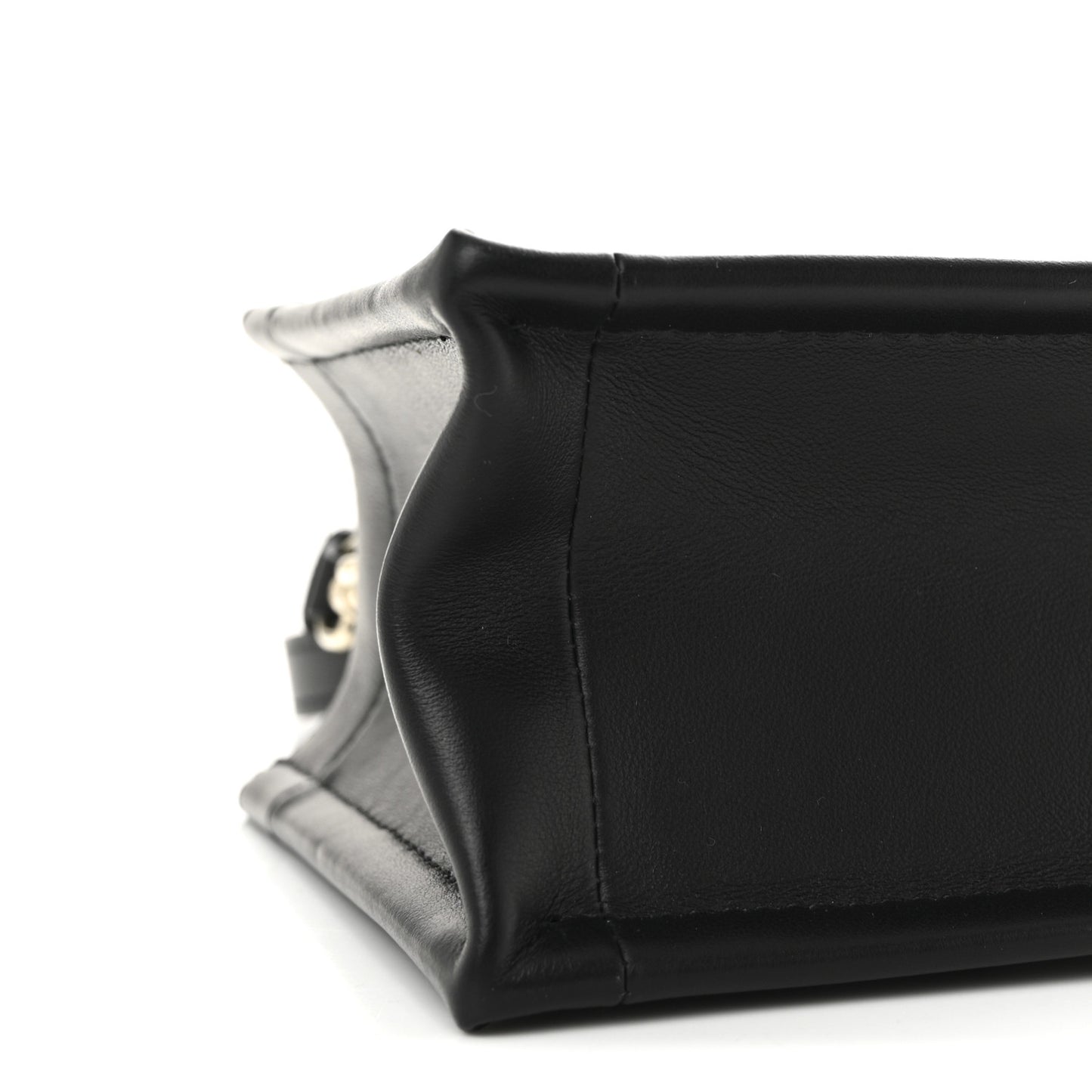 Calfskin Macrocannage Mini Book Tote Black
