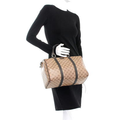 Gucci Crystal Monogram Medium Joy Boston Dark Brown 2 of 7