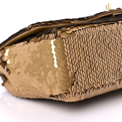 Chanel Sequin Quilted Medium Single Flap Gold 8 of 11