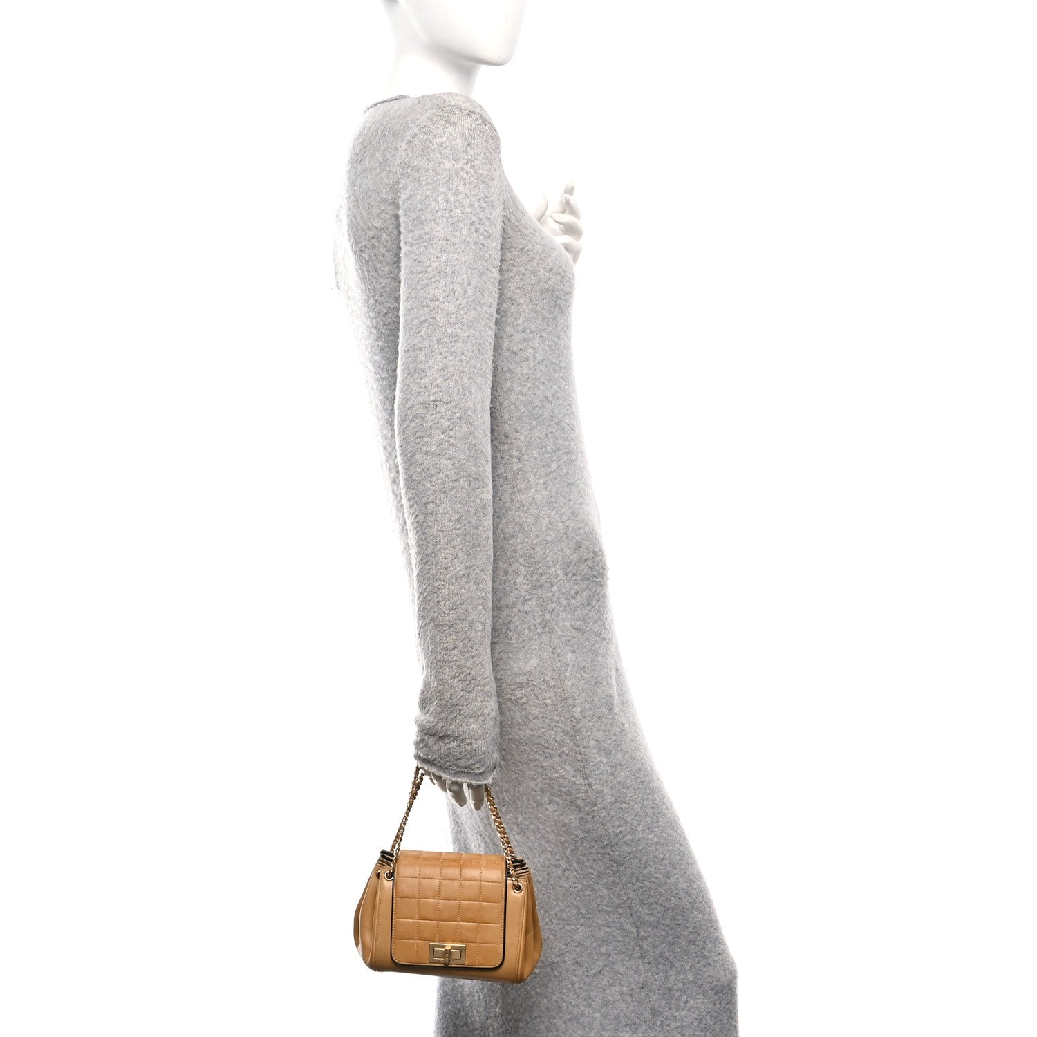 Chanel Lambskin Chocolate Bar Accordion Reissue Flap Beige 1823048