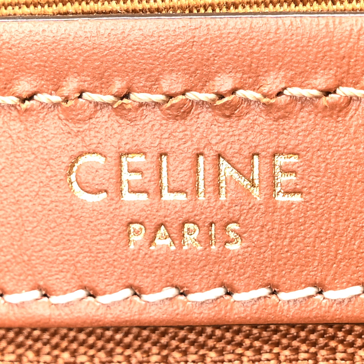 Triomphe Canvas Calfskin Boston Bag Tan