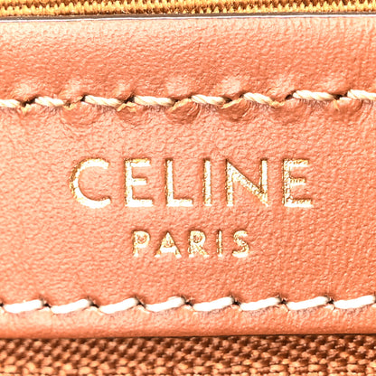 Celine Triomphe Canvas Calfskin Boston Bag Tan 6 of 9