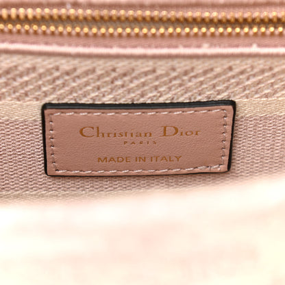 Christian Dior Canvas Toile De Jouy Embroidered Medium Lady D-Lite Rose 5 of 10