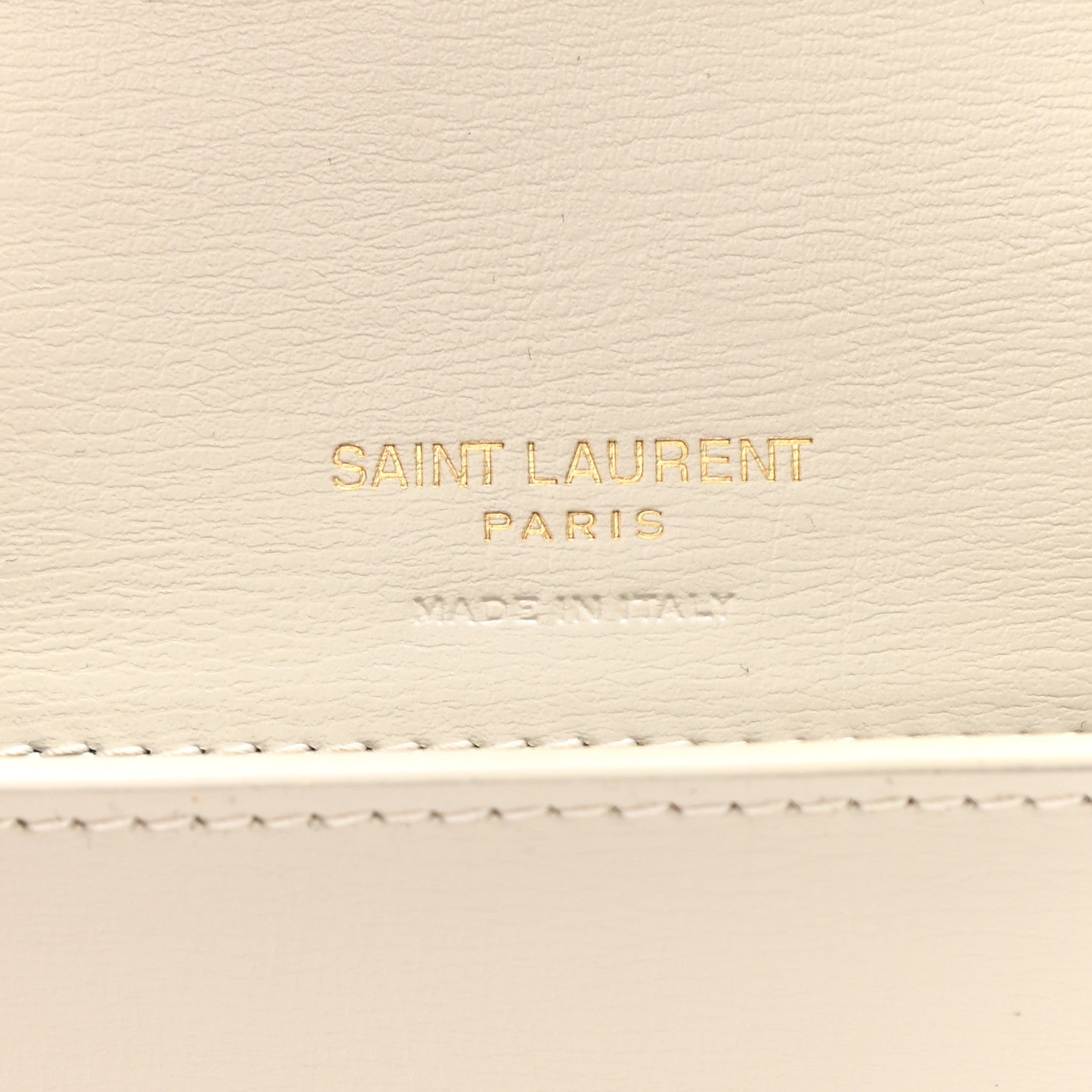 Saint Laurent Smooth Calfskin Monogram Phone Holder Crossbody Blanc Vintage 6 of 7