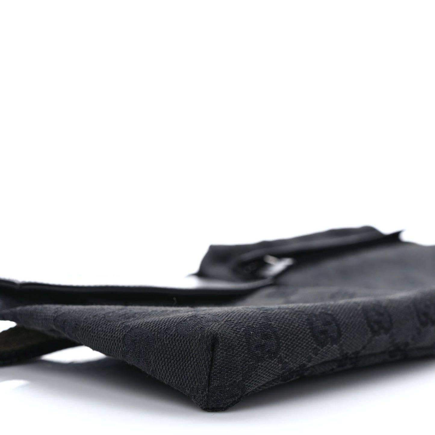 GG Monogram Double Pocket Belt Bag Black
