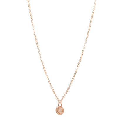 Hermes 18K Rose Gold Diamond Gambade Clou de Selle Necklace 1 of 6