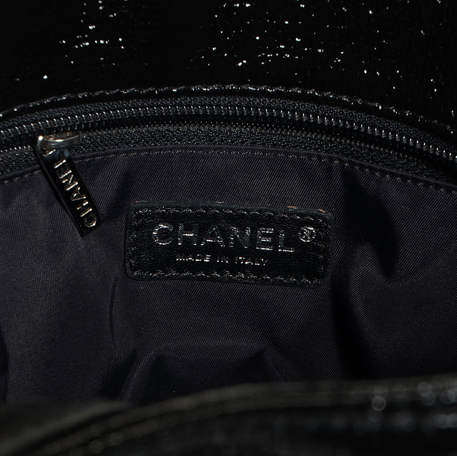 Chanel Coated Canvas Quilted Small Paris Biarritz Tote Black 6 of 7