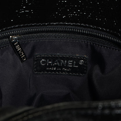 Chanel Coated Canvas Quilted Small Paris Biarritz Tote Black 6 of 7