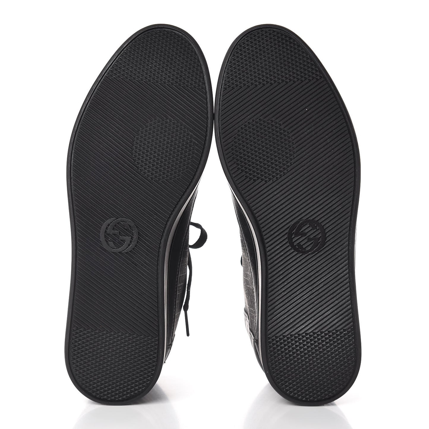 GG Supreme Monogram Calfskin Mens Hightop Sneakers 9.5 Black