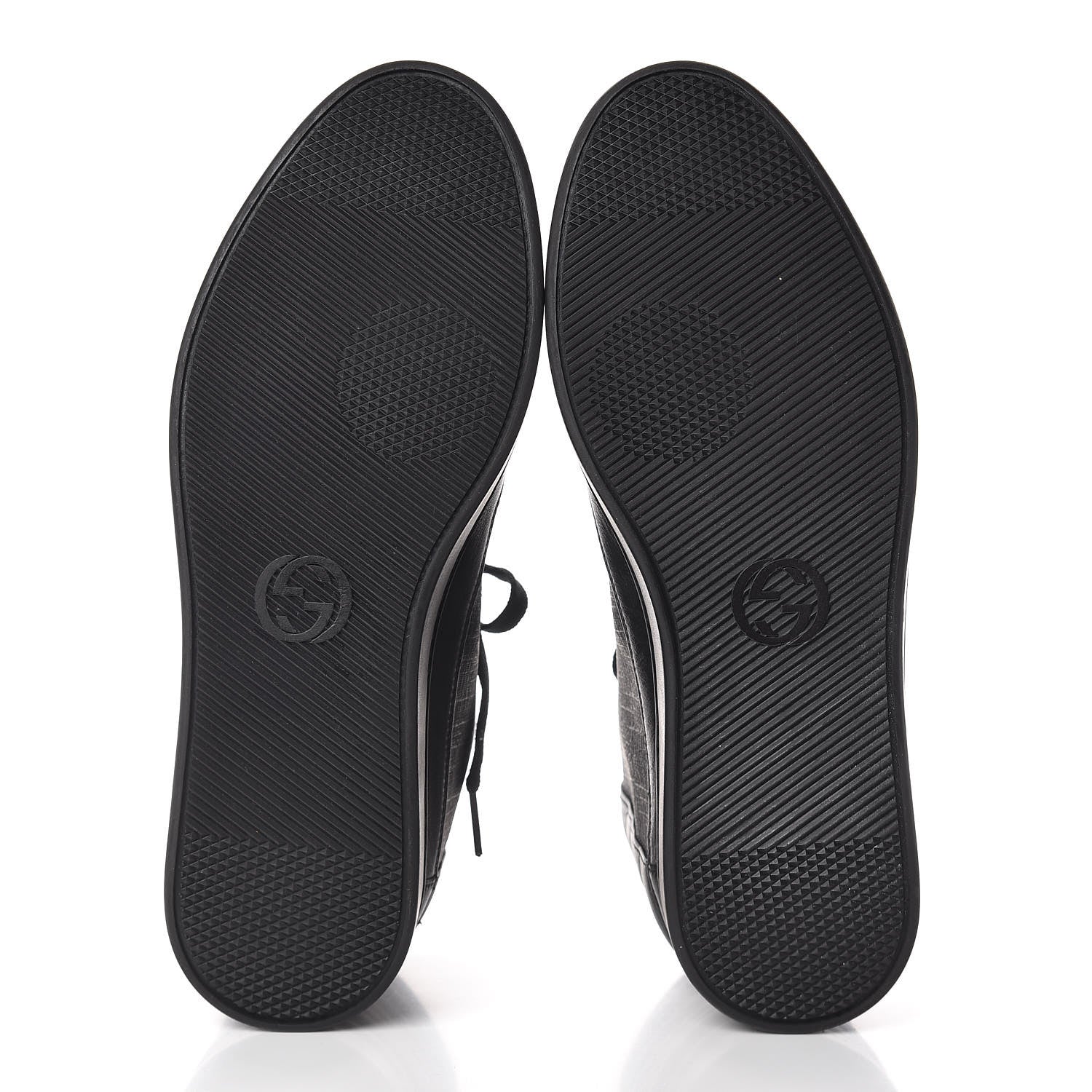 Gucci GG Supreme Monogram Calfskin Mens Hightop Sneakers 9.5 Black 5 of 13