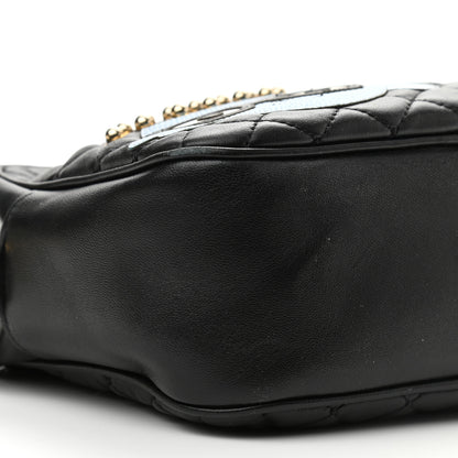 Dolce & Gabbana Lambskin Quilted Applique Camera Bag Black 8 of 10