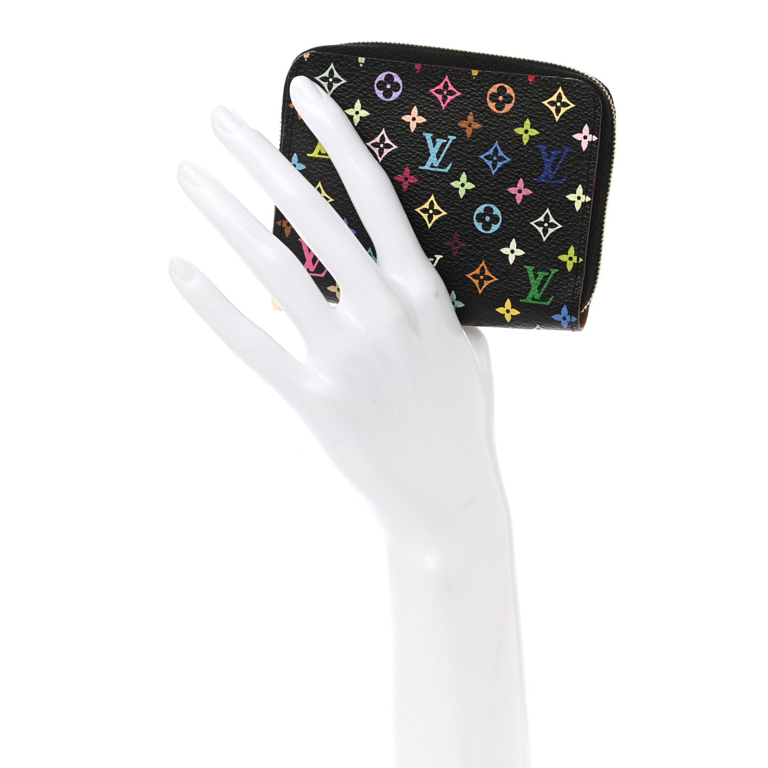 Louis Vuitton Monogram Multicolor Zippy Coin Purse Black 2 of 9