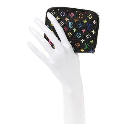 Louis Vuitton Monogram Multicolor Zippy Coin Purse Black 2 of 9