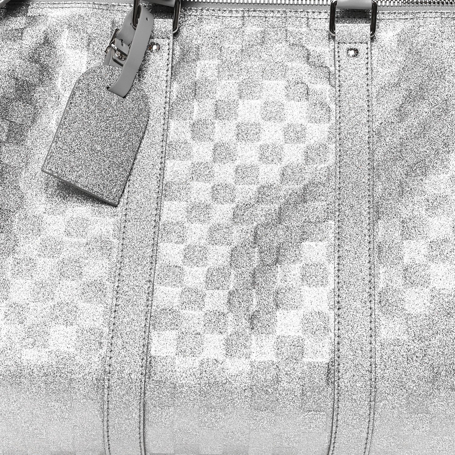 Louis Vuitton Damier Glitter Keepall Bandouliere 50 Silver 7 of 11