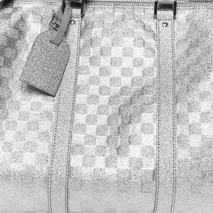 Louis Vuitton Damier Glitter Keepall Bandouliere 50 Silver 7 of 11