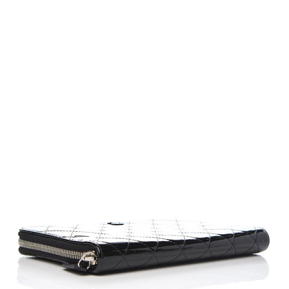 Chanel Patent Quilted Large Zip Around Organizer Wallet So Black 4 of 10
