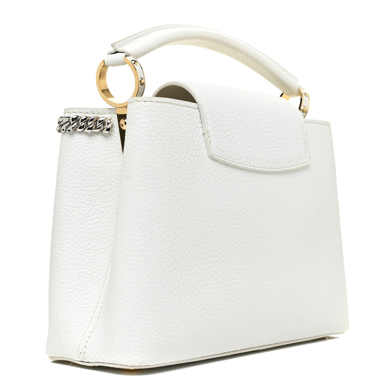 Louis Vuitton Taurillon Capucines BB White 3 of 11